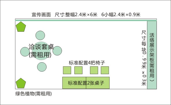 如何布置两个标准展位_平面图说明